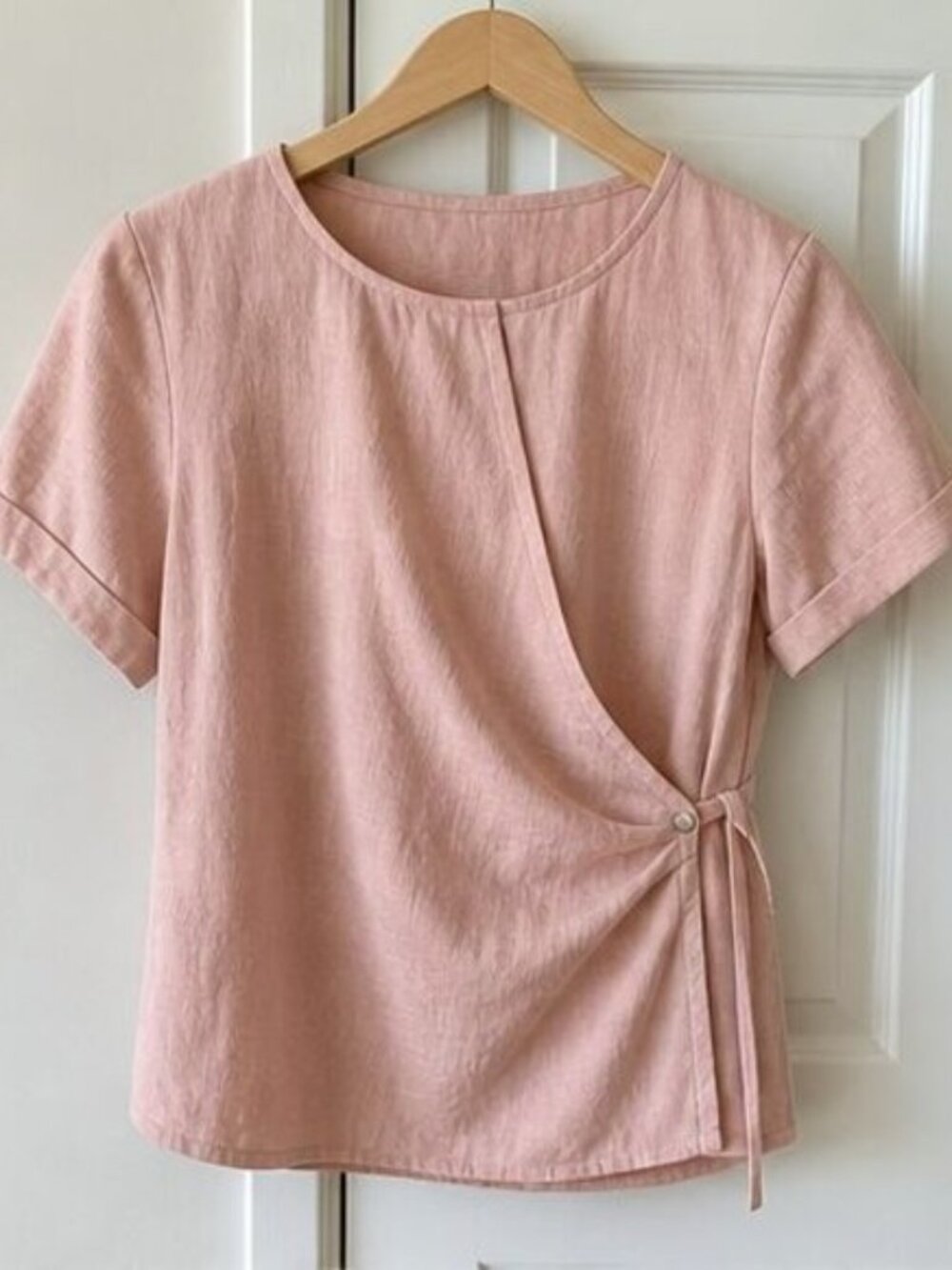 Blush Wrap Blouse